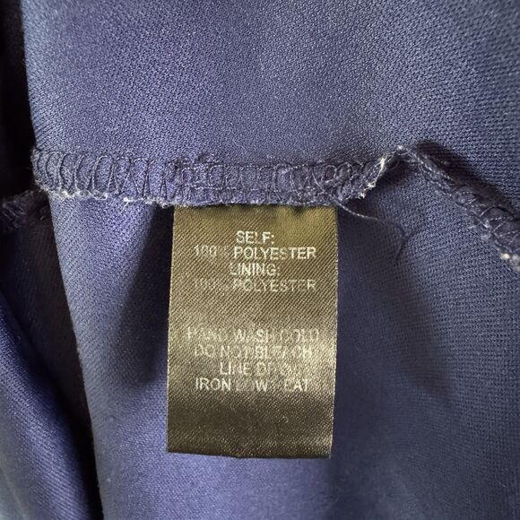 Lulus Evalina Midi Dress Womens Large Navy Blue Floral Smocked Ruffles Flowy - Picture 9 of 15